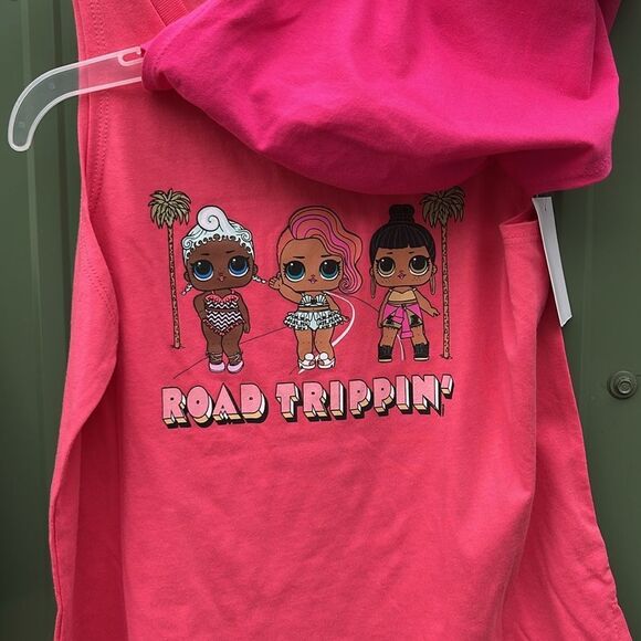 Girls Tank Tops Shorts Sports Bra & Sweatshirt 10-Piece Set Size L - Picture 9 of 13